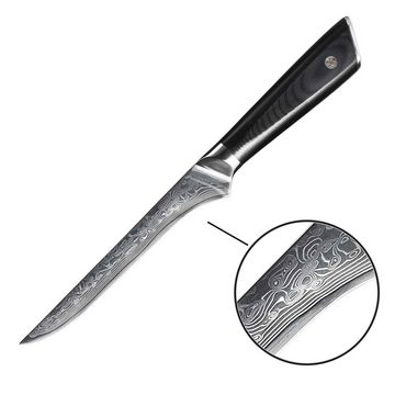 Muxel Ausbeinmesser Ausbeinmesser aus Damaststahl Boning Knife top ausbalanciert Stylisch