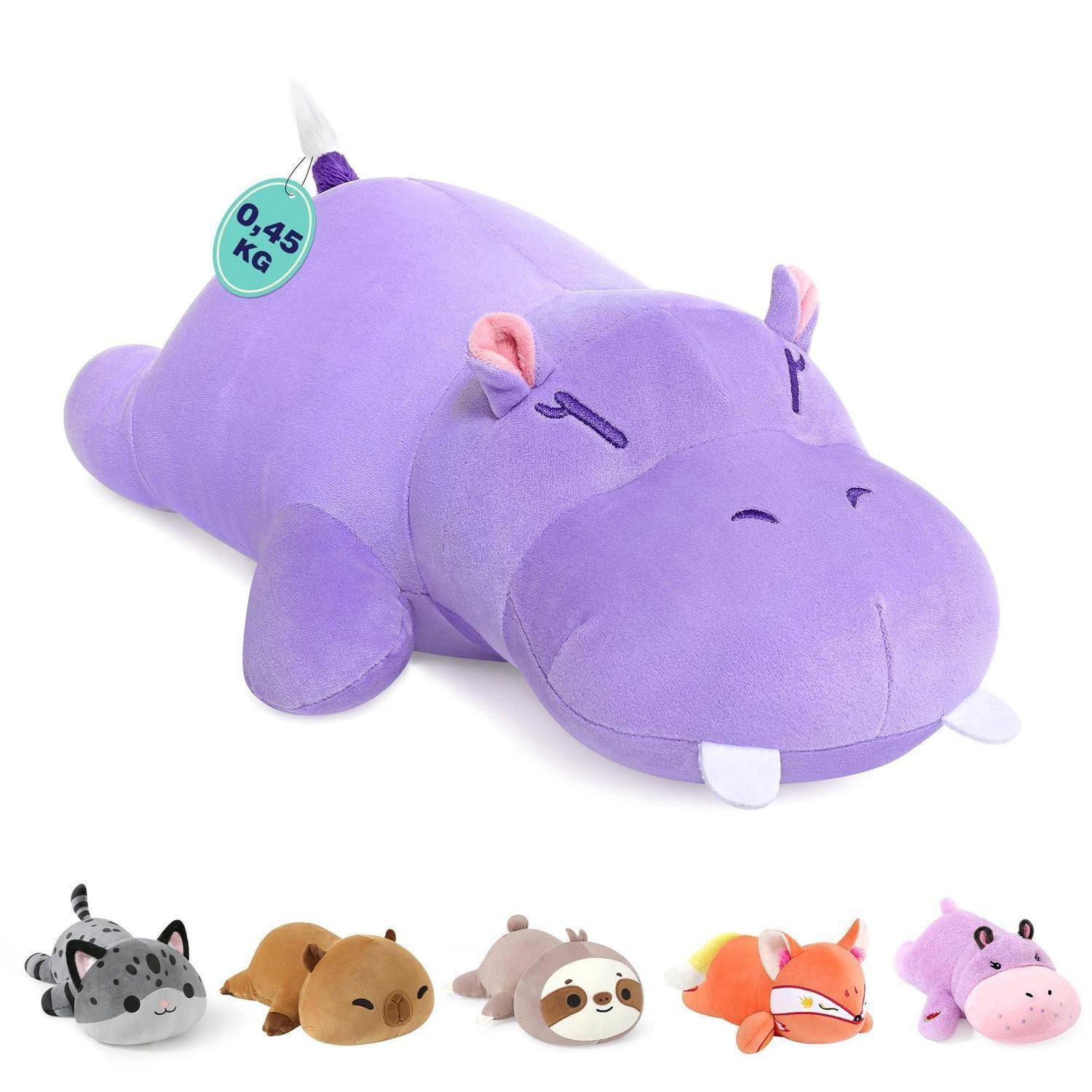 LuxusKollektion Kuscheltier Plüschtier Nilpferd 25 cm Erwachsene Kinder ab 3 Nilpferd A 25CM
