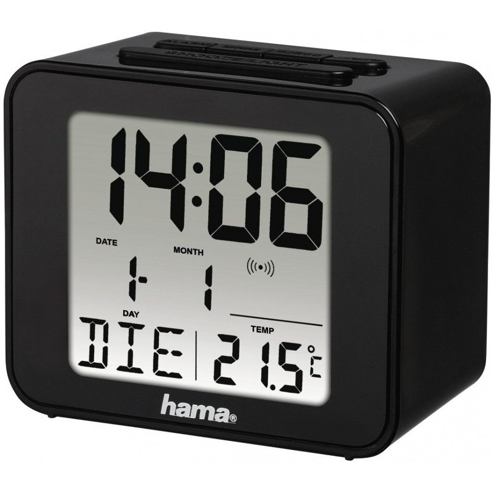 Hama Funkwecker Hama Cube Funkwecker schwarz - digitaler Wecker.