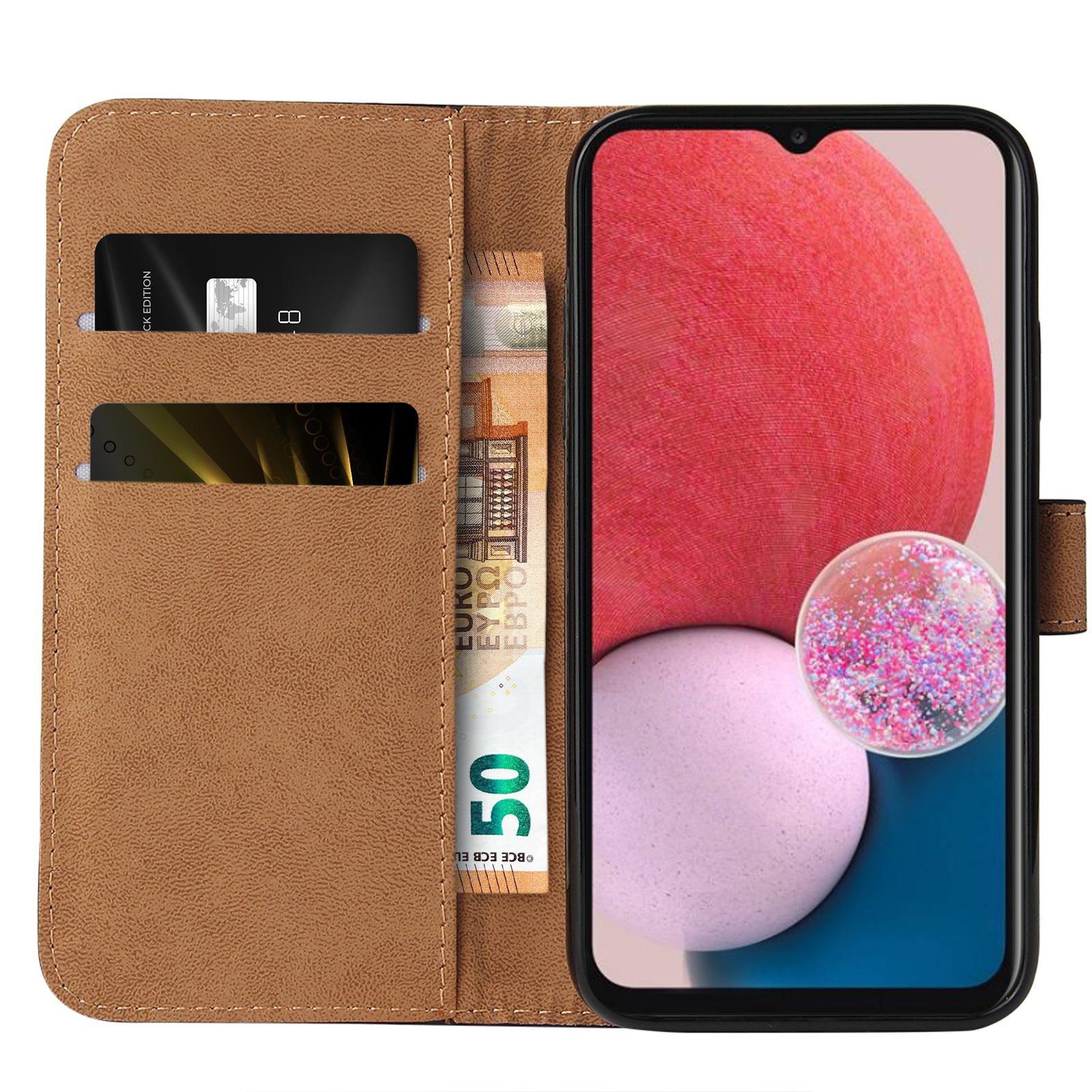 Tec-Expert Handyhülle Klapp Hülle für Samsung Galaxy A13 6.6 Zoll, 6.6, Flip Case für Samsung Galaxy A13