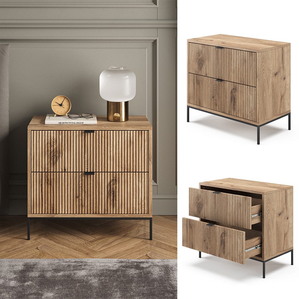 Vicco Nachtschrank Eliza, Viking Oak, 66 günstig online kaufen