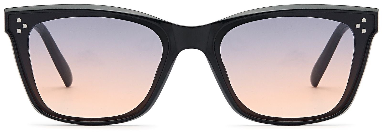 styleBREAKER Sonnenbrille (1-St) Getönt Schwarz Verlauf Glas Grau-Apricot Gestell 