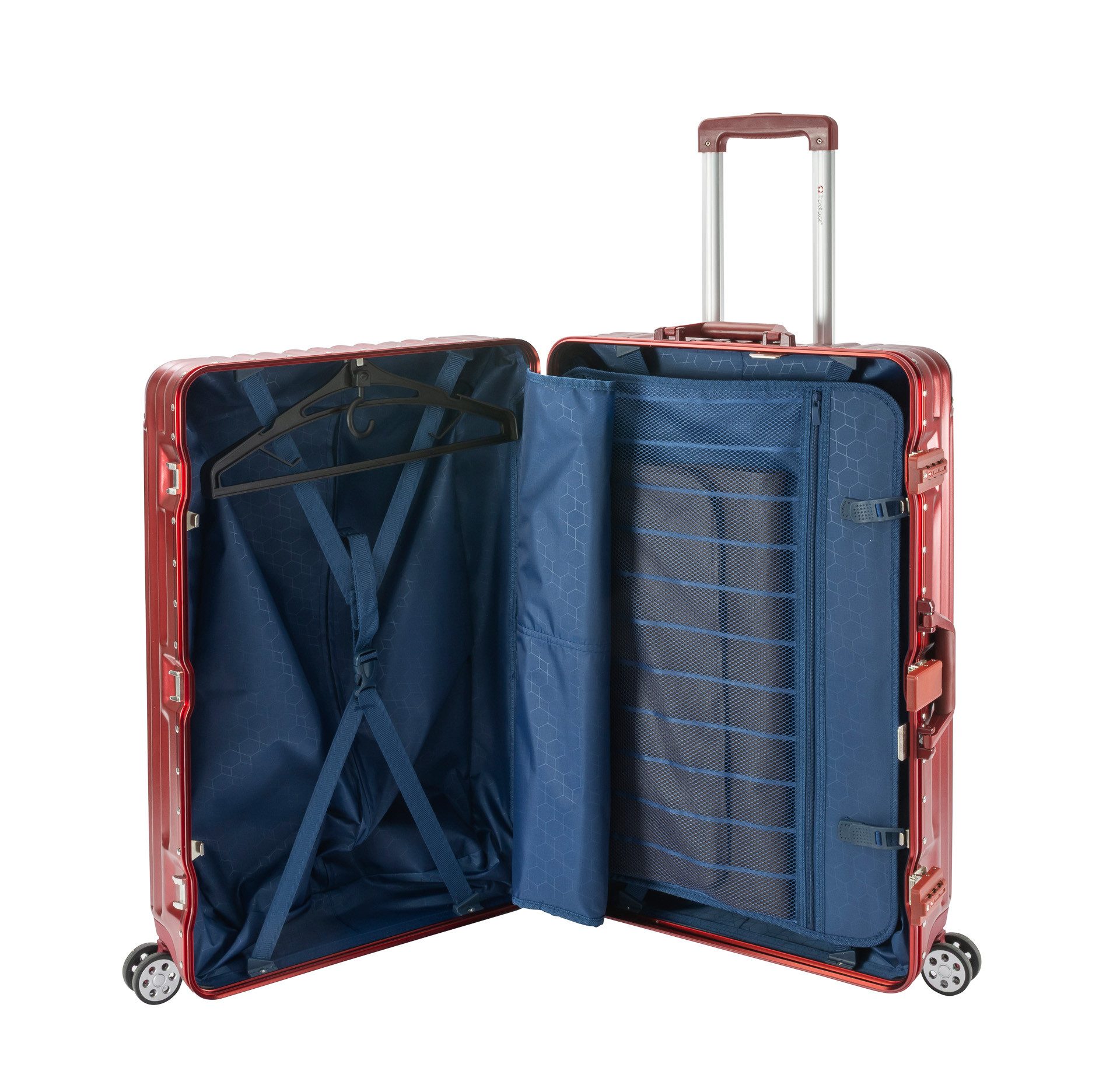 Travelhouse Trolleyset London, 4 Rollen, (Spar-Set, 3 tlg., Hartschalen-Trolley Set), TSA Zahlenschloss Alu-Rahmen Schnappverschluss Polycarbonat-Hartschale