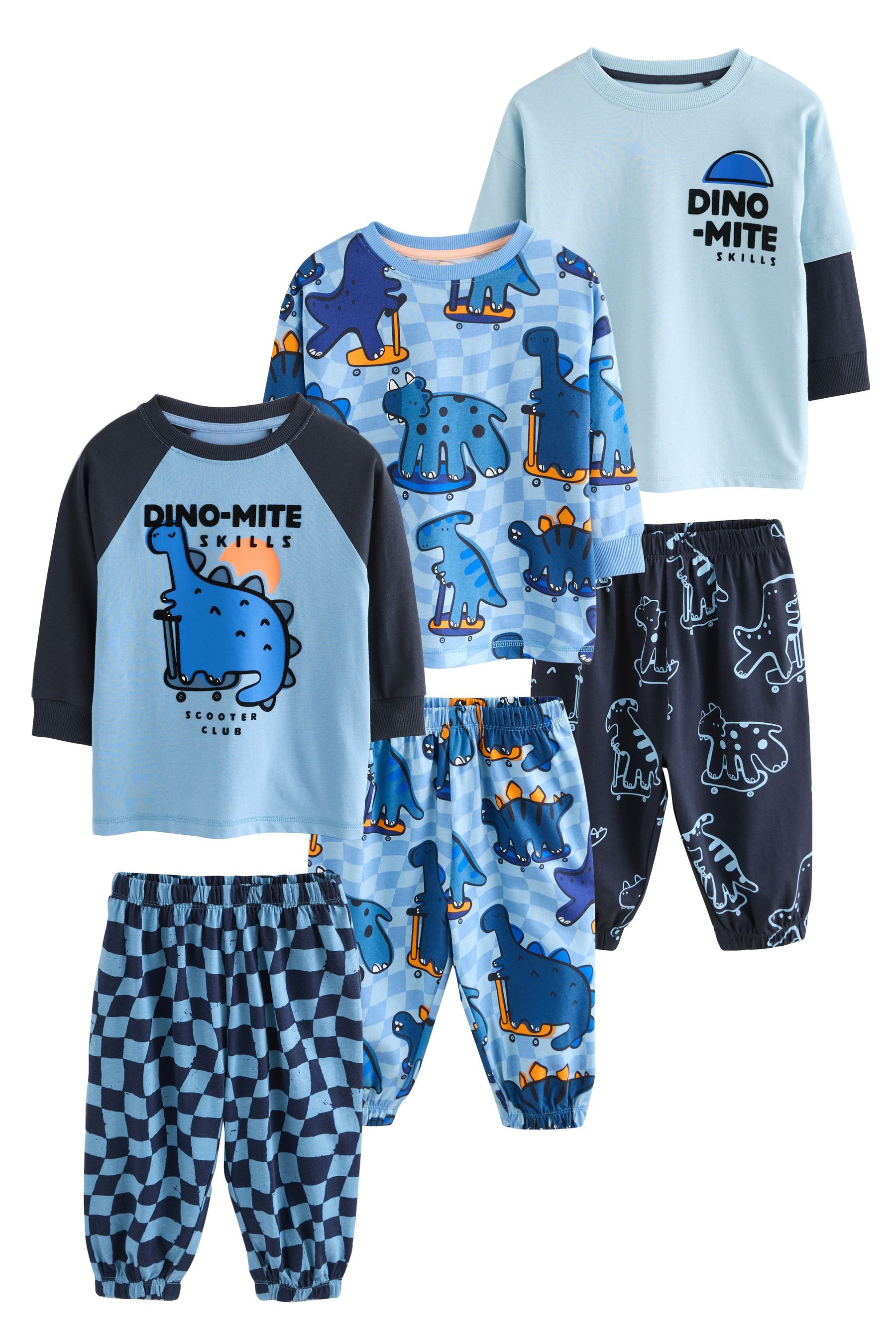 Pyjama Oversized Fit Schlafanzüge im 3er-Pack