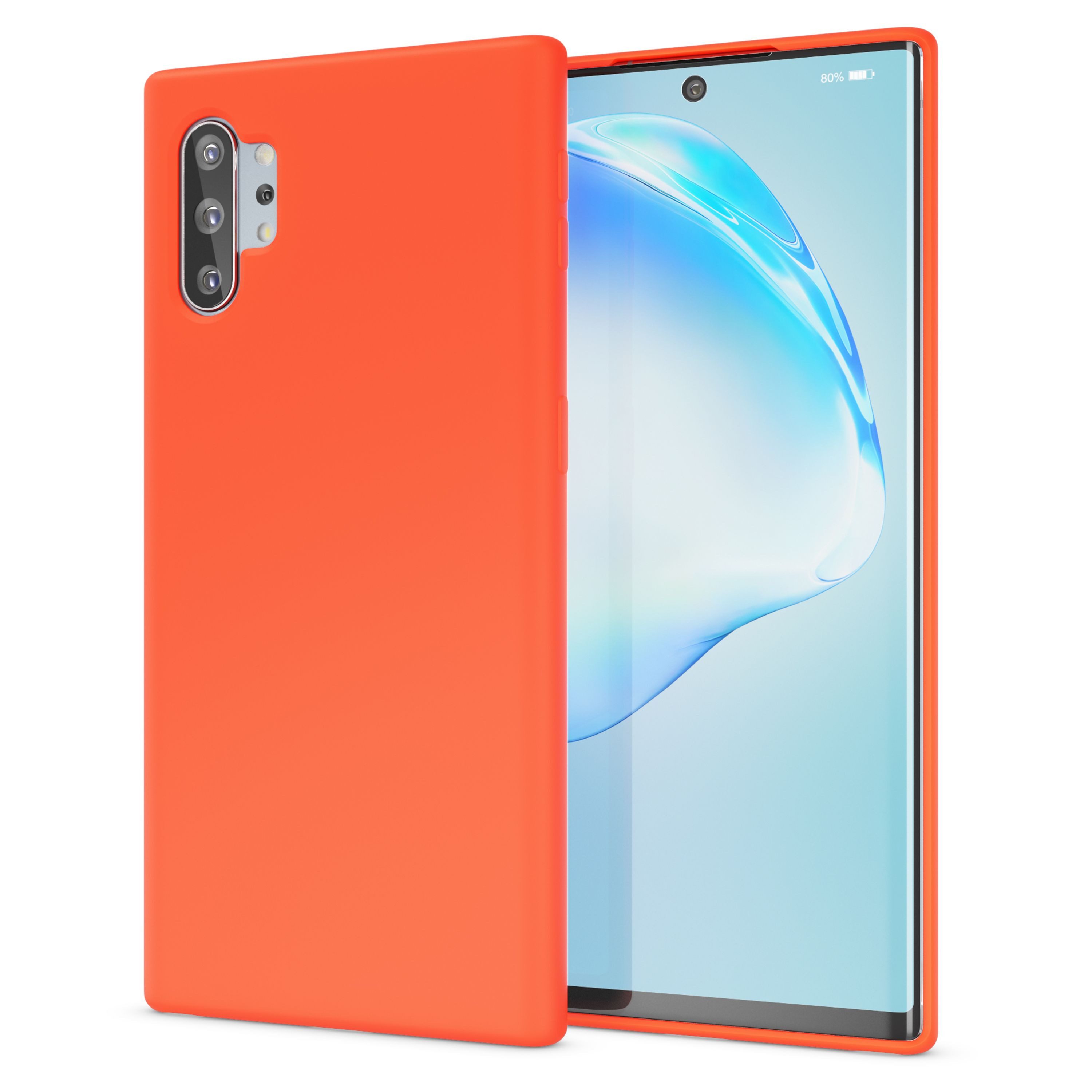 Nalia Smartphone-Hülle Samsung Galaxy Note 10 Plus 17,3 cm (6,8 Zoll), Neon Silikon Hülle / Bunt Leuchtend / Rutschfest / Flexibel / Weich