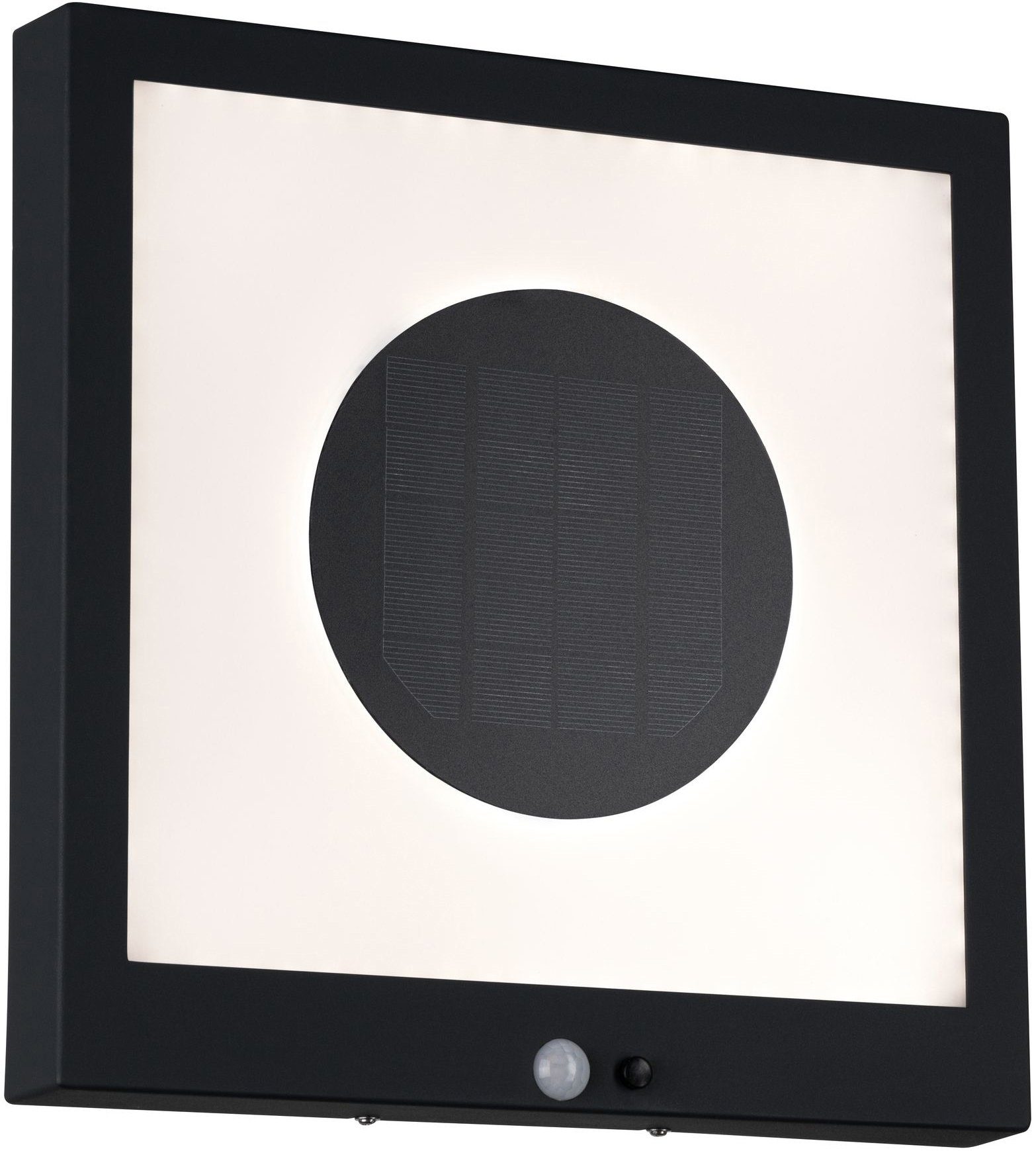 Paulmann LED Außen-Wandleuchte Taija, Bewegungsmelder, mit Solar fest LED Warmweiß, Bewegungsmelder LED-Board, integriert, Panel