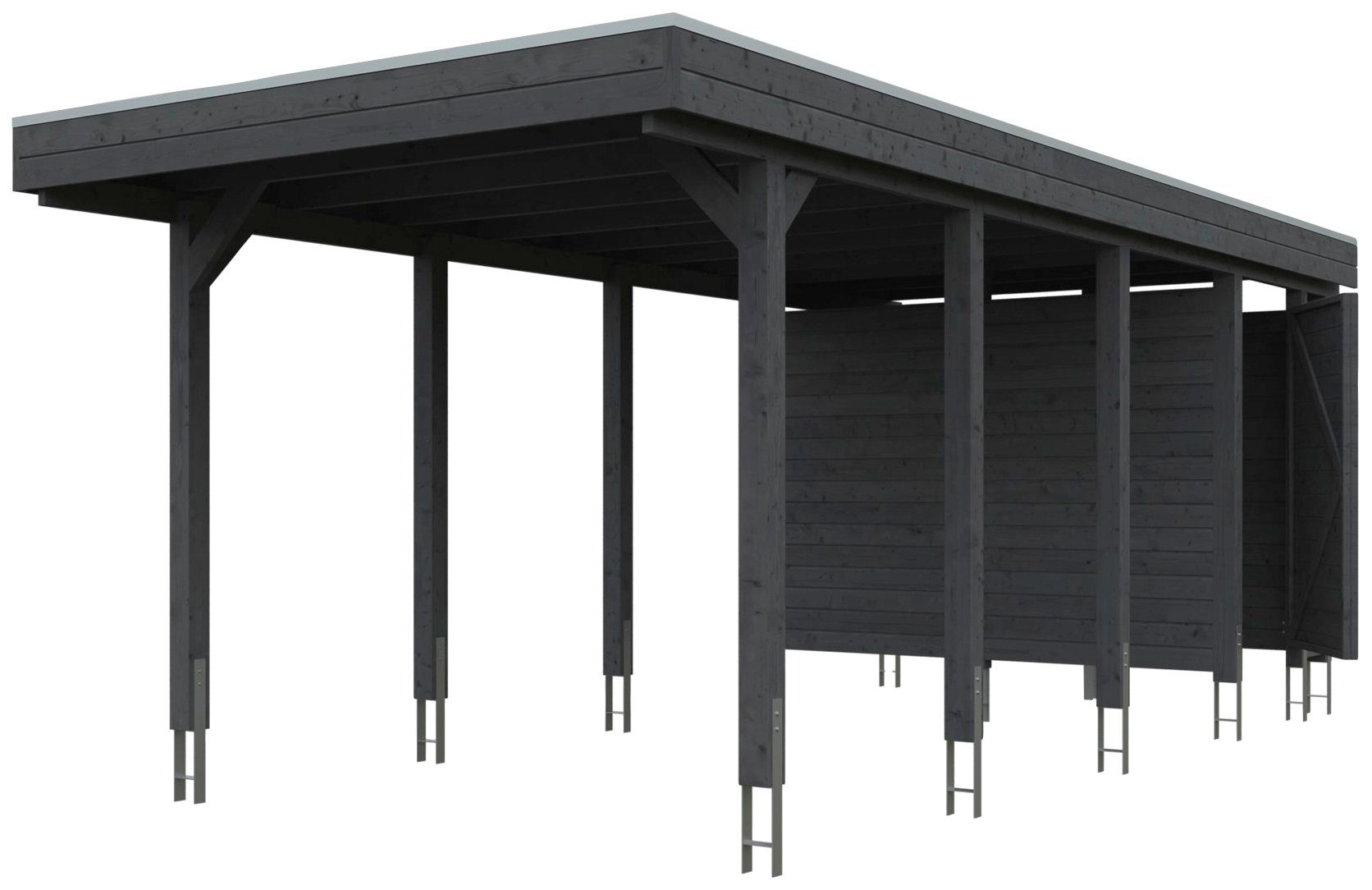 Skanholz Einzelcarport Friesland cm 314x708 2, 221 BxT: cm, Set Einfahrtshöhe