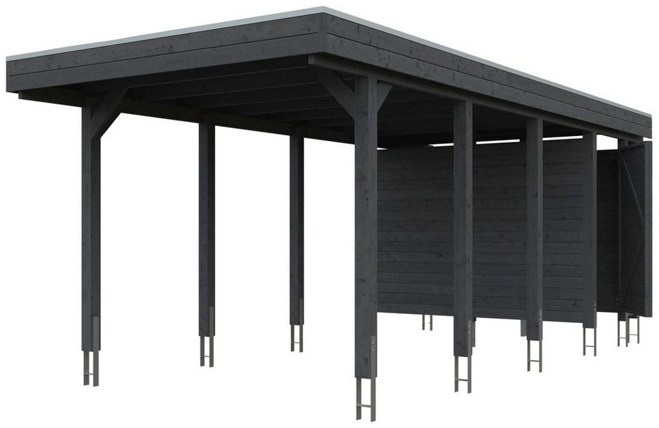 Skanholz Einzelcarport Friesland Set 2, BxT: 314x708 cm, 221 cm  Einfahrtshöhe