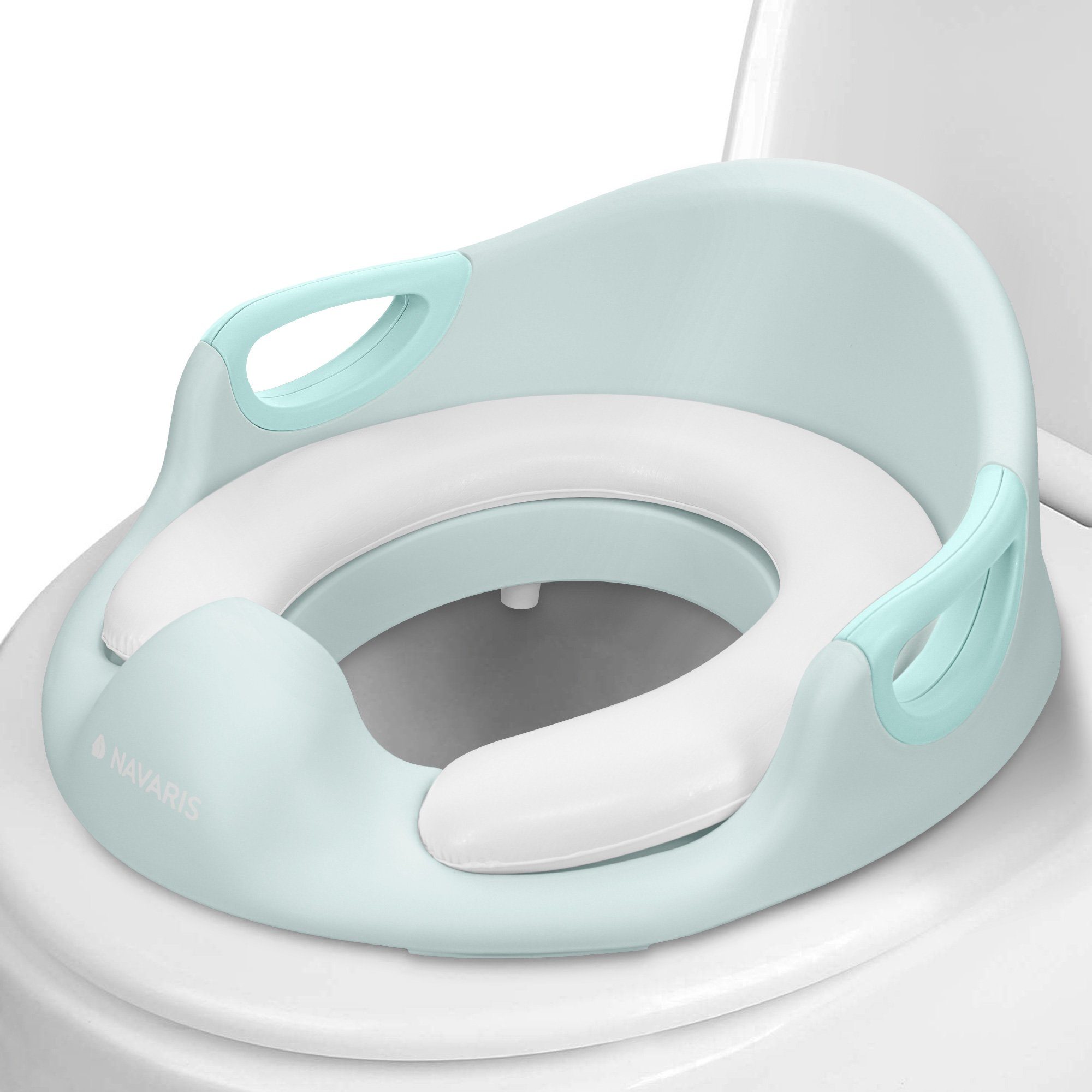 Navaris Baby-Toilettensitz Kinder Toilettensitz WC Aufsatz - 12 Monate bis 7 Jahre - Mintgrün, 18,00 cm