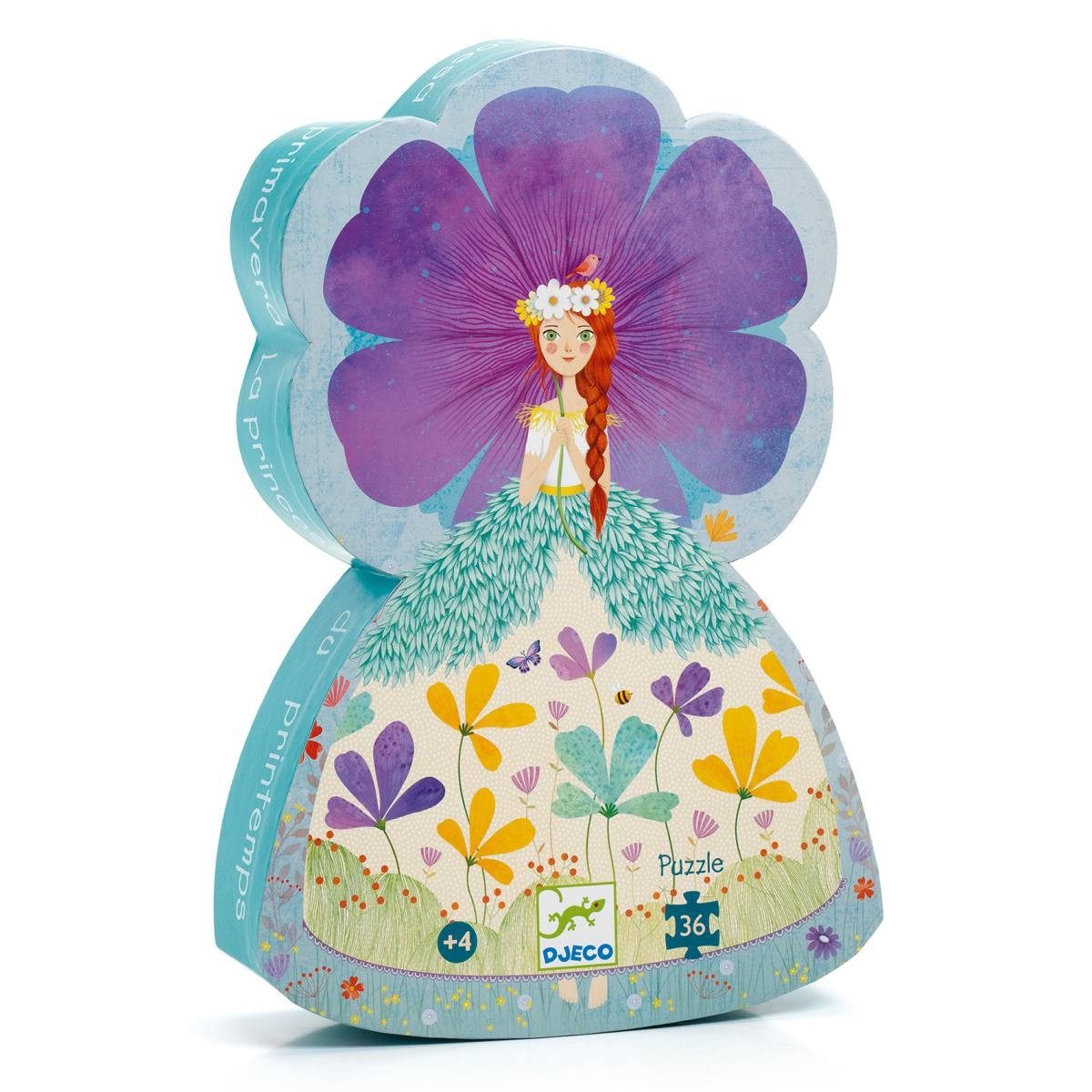 DJECO Puzzle Blumenprinzessin - 36 Teile Kinderpuzzle für Kinder, 36 Puzzleteile, Kinderpuzzle