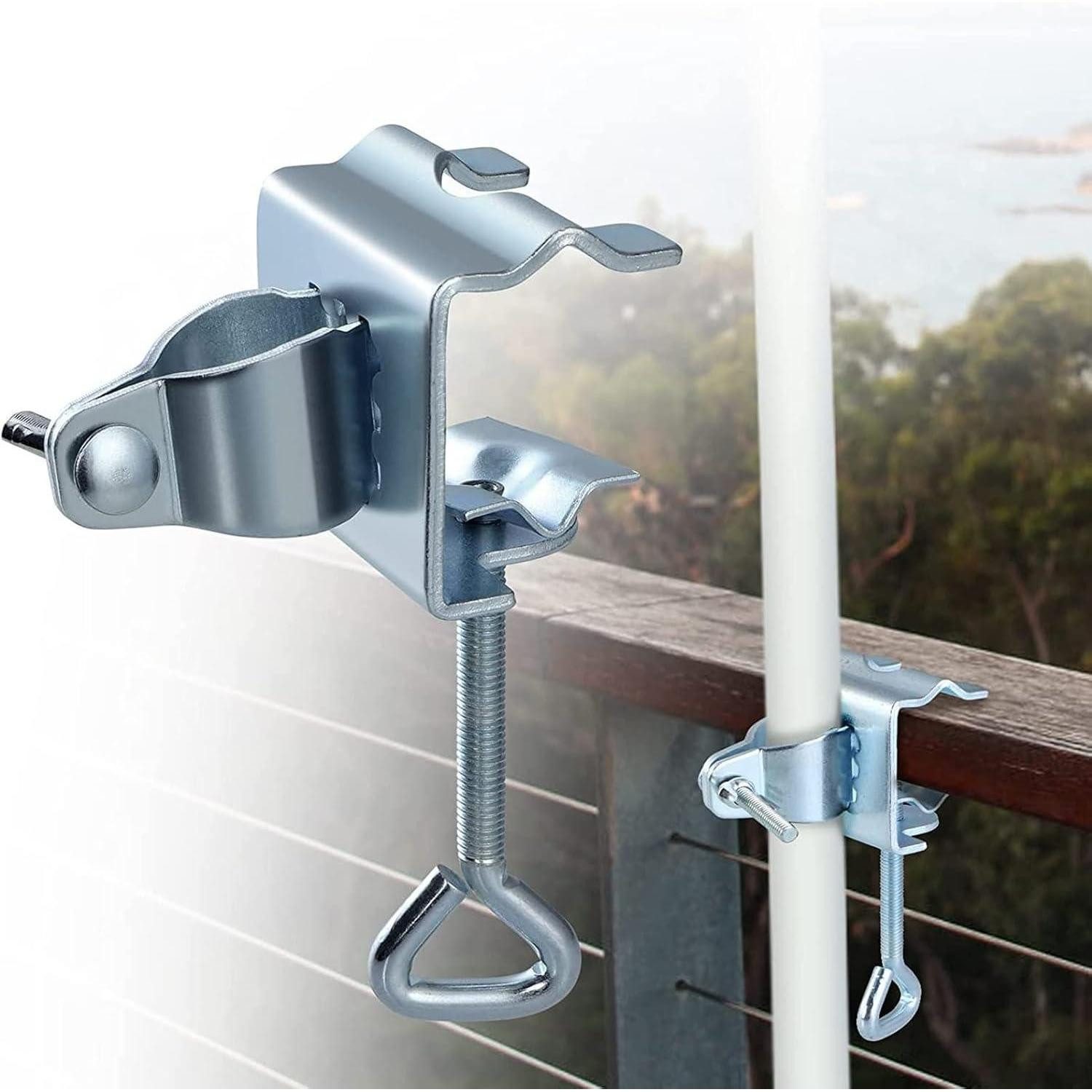 LuxusKollektion Schirmständer Sonnenschirm Clip Schirmhalter Tischklammer Tragbar Universal
