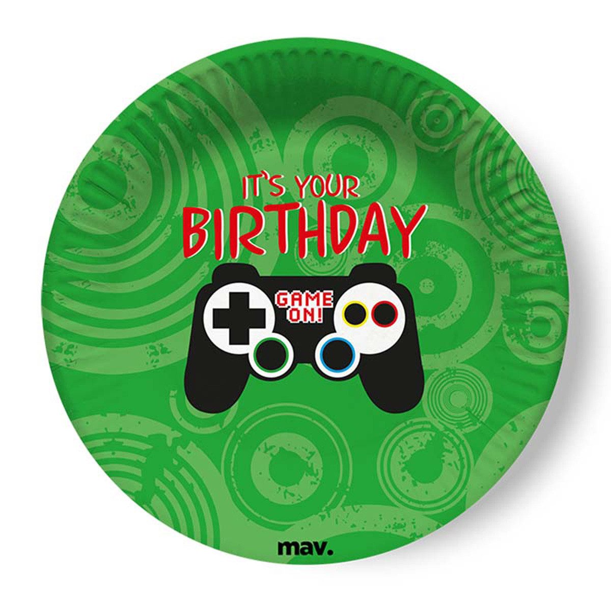 Grabo Pappteller Pappteller 'HB Game Controller', Ø18cm/8Stk.