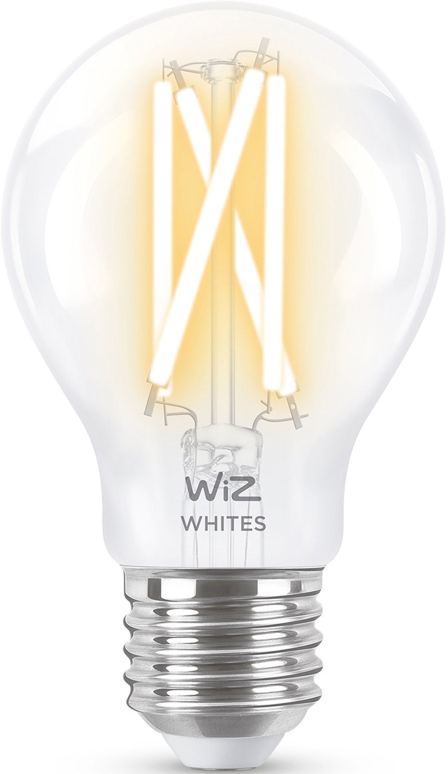 WiZ LED-Filament Filament 60W E27 E27, LED Wiz Vintage-Design White Tunable Lampen Filament 1 St., Warmweiß, für Einzelpack, Clear klassisches Standardform