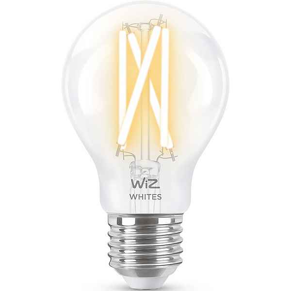 WiZ »Filament 60W E27 Standardform Clear Einzelpack« LED-Filament, E27, 1 St., Warmweiß, Wiz Tunable White Filament LED Lampen für klassisches Vintage-Design