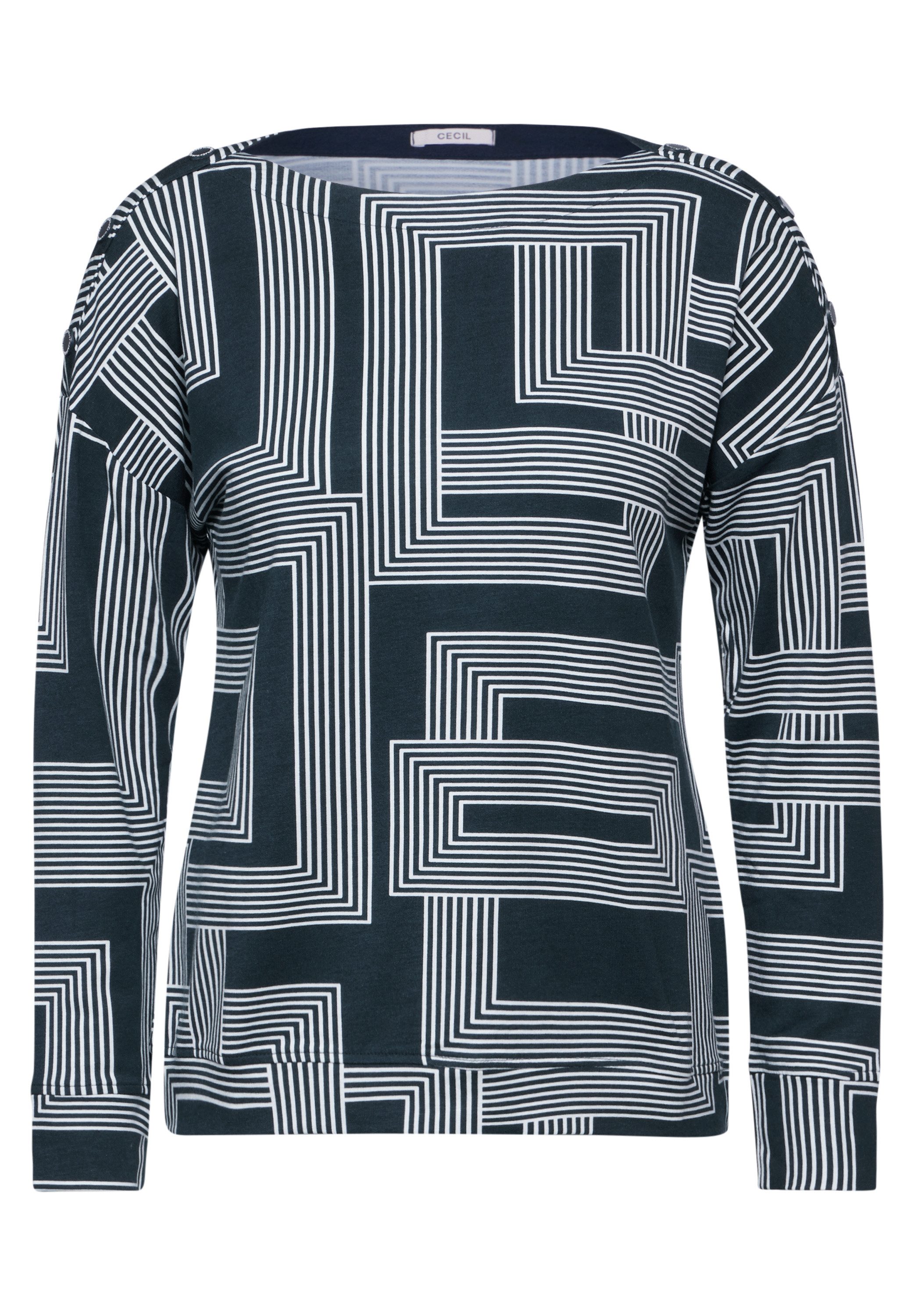CECIL Langarmshirt mit U-Boot-Ausschnitt
