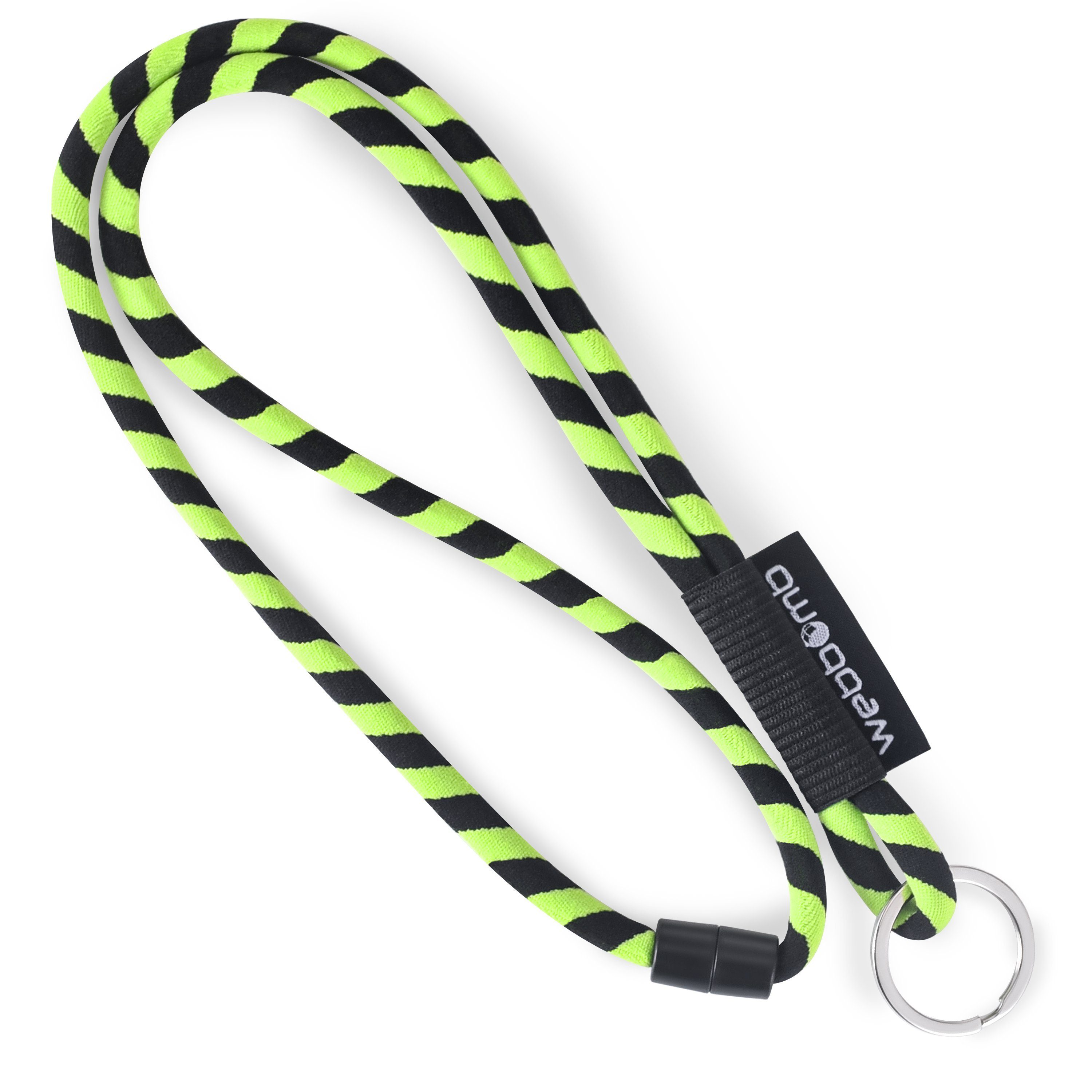 WEBBOMB Schlüsselanhänger Lanyard Tubular Schlüsselband mit Karabiner + Schlüsselring keychain