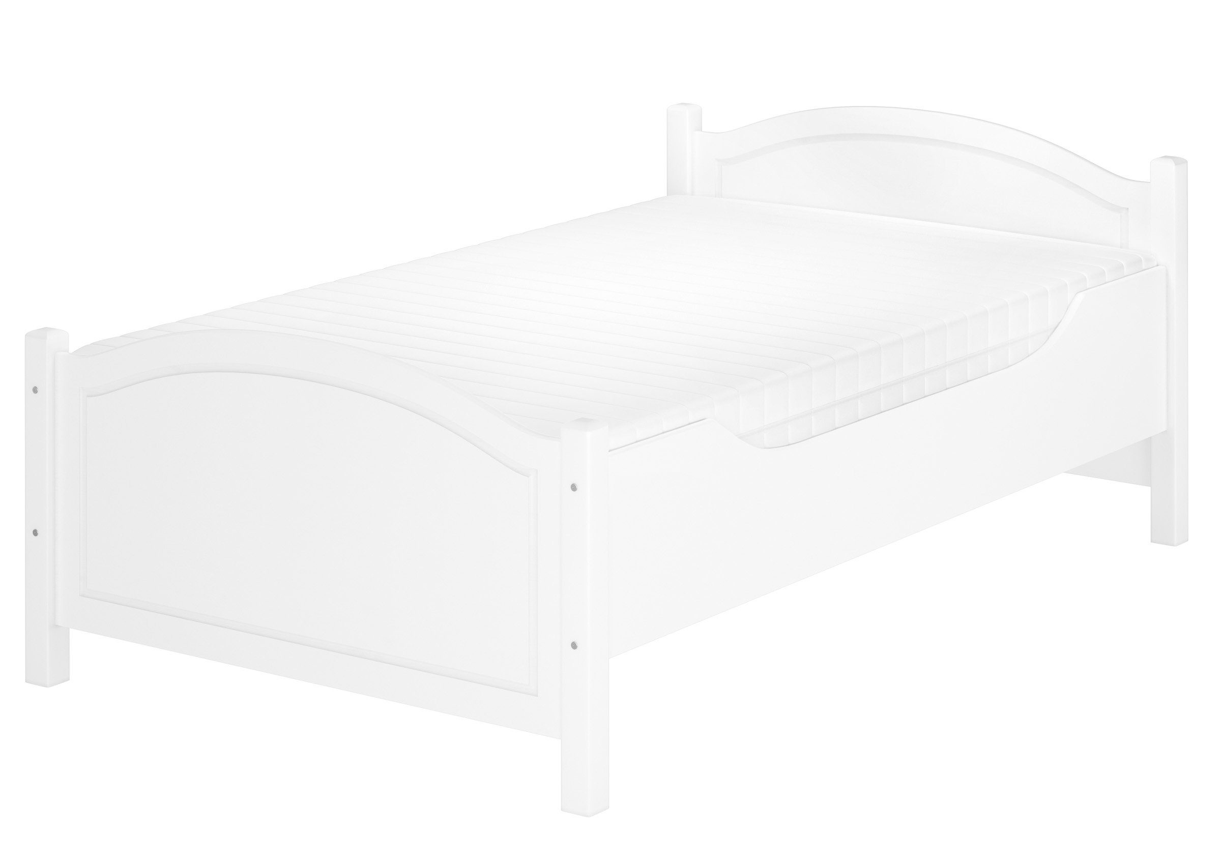 ERST-HOLZ Bett Hohes Weißes Einzelbett Holzbett günstig online kaufen