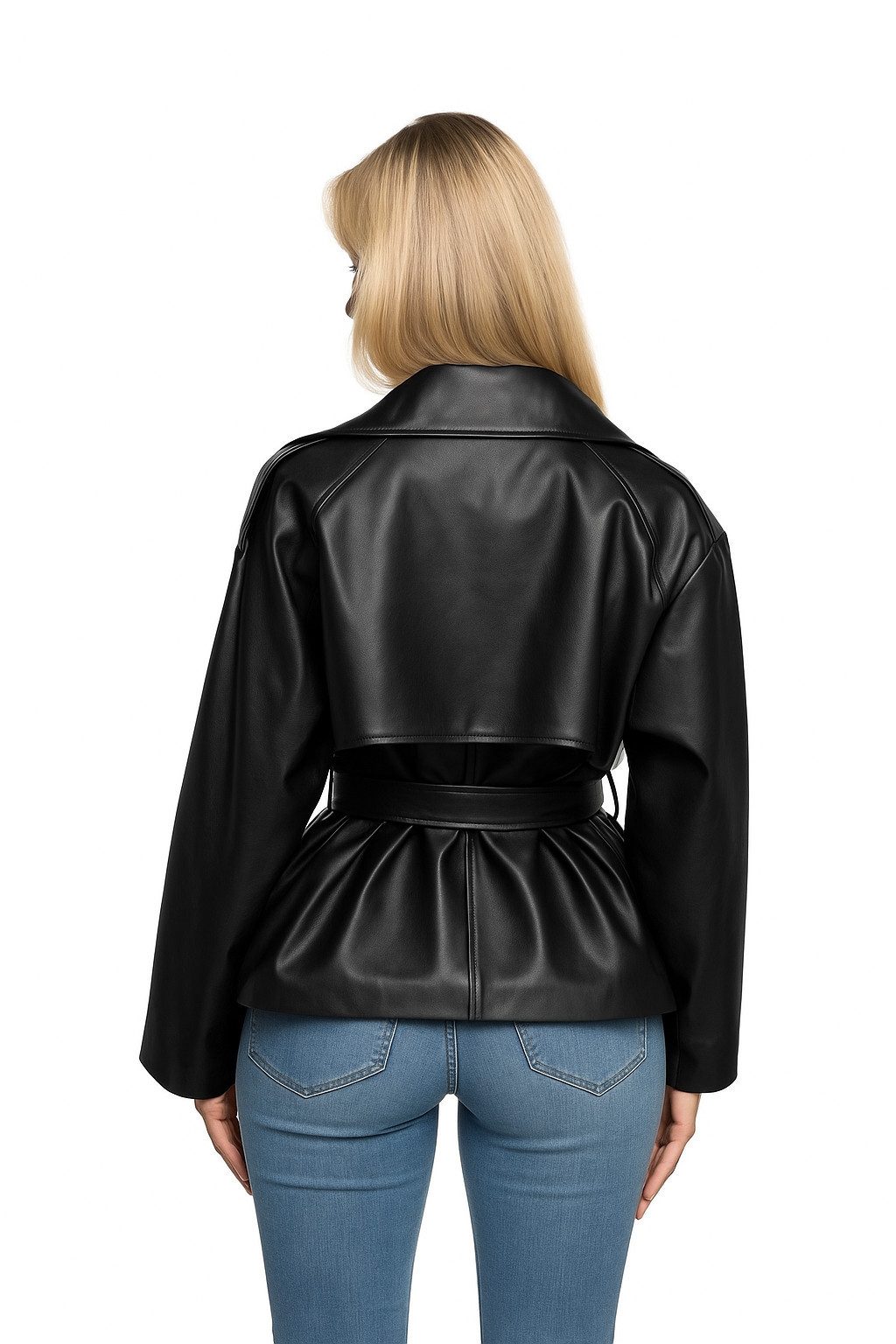 Worldclassca Trenchcoat Worldclassca TRENCHCOAT Crop Mantel Kunsleder mit G günstig online kaufen