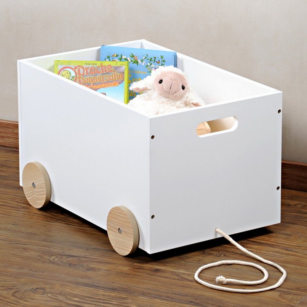 KESPER® Holzkiste Kinder Spielzeugkiste mit Rollen günstig online kaufen