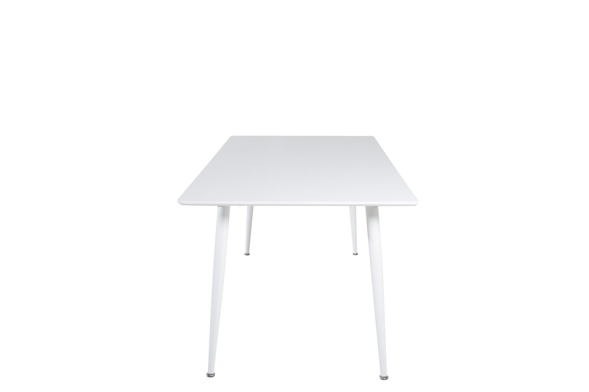 Venture Home Esstisch Polar, rechteckiger Esstisch in hellem Weiß, 180 × 90 cm, Esszimmertisch, MDF, Metallbeine, rechteckig, hell, skandinavisch