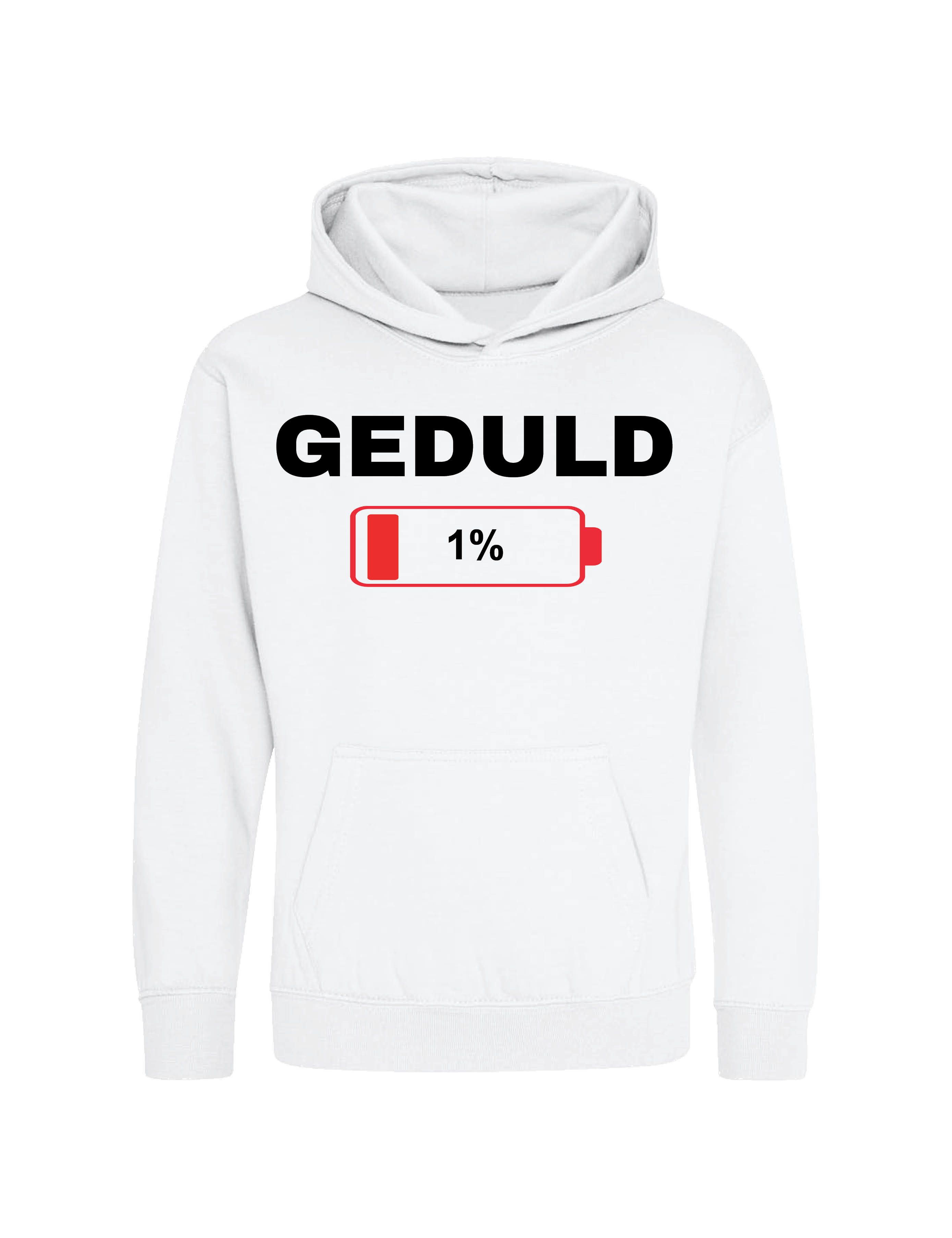 Youth Designz Kapuzenpullover "Geduld bei 1%" Kinder Hoodie Pullover stylisch lustig Print Statement mit witzigen Aufdruck für Jungen und Mädchen Geschenk