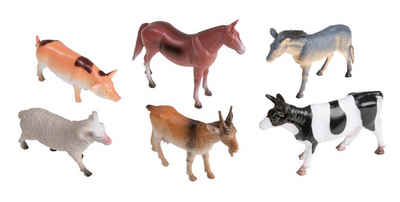 Idena Spielfigur Idena 4329902 - Spielfigurenset mit 6 Farmtieren, aus Kunststoff