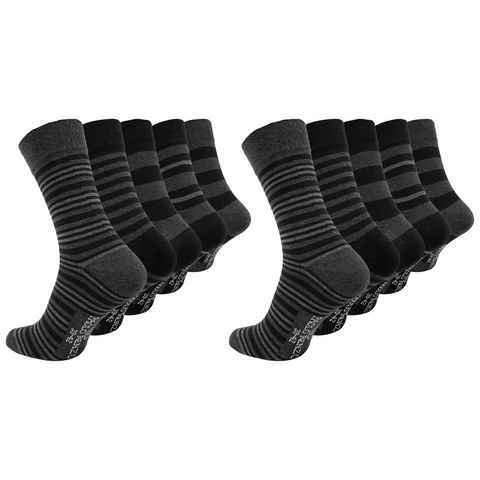 Paolo Renzo Businesssocken (10-Paar) Atmungsaktive Herren Business Socken aus hochwertiger Baumwolle