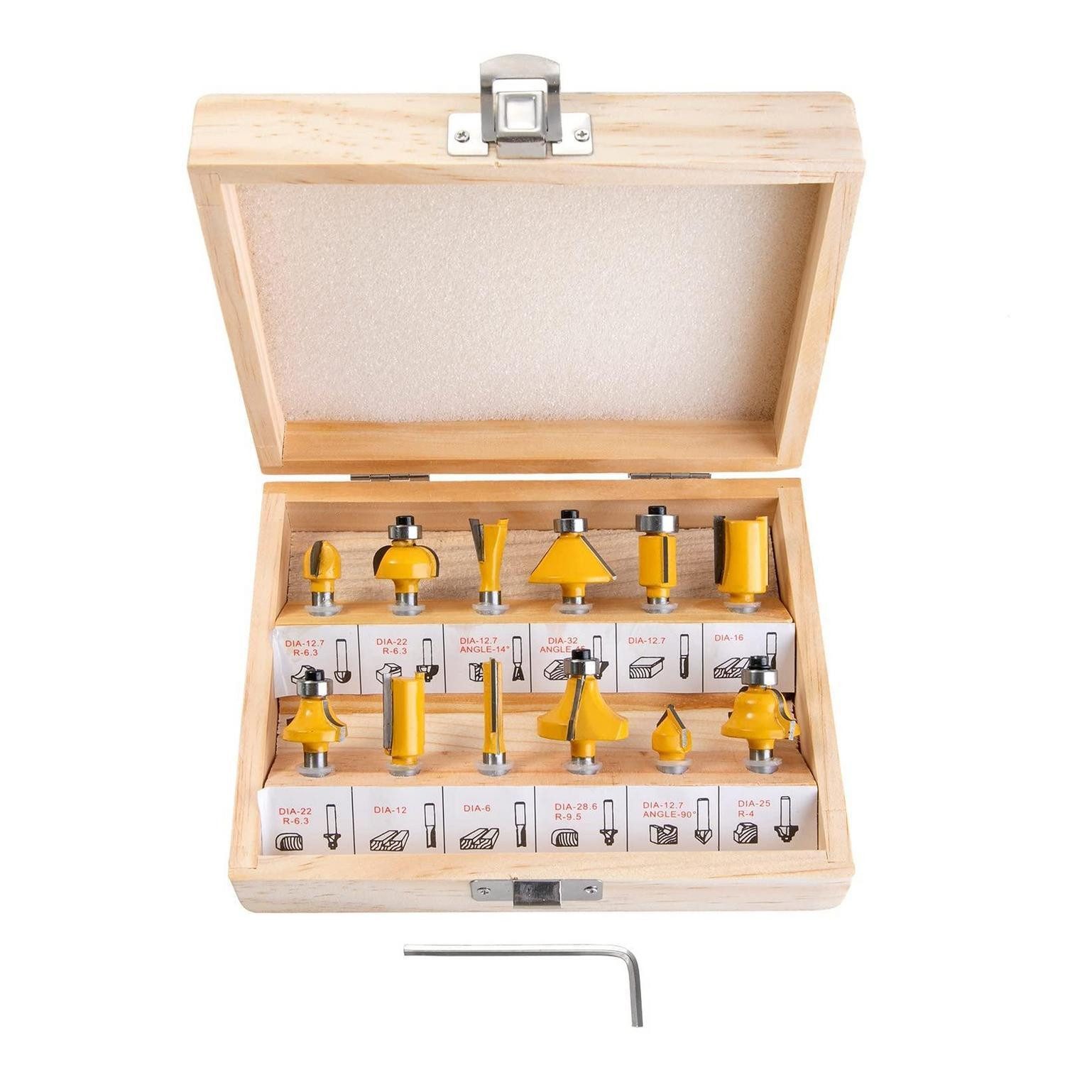 LuxusKollektion Fräser-Set Fräser Set für Oberfräsen 6.35 mm Schaft