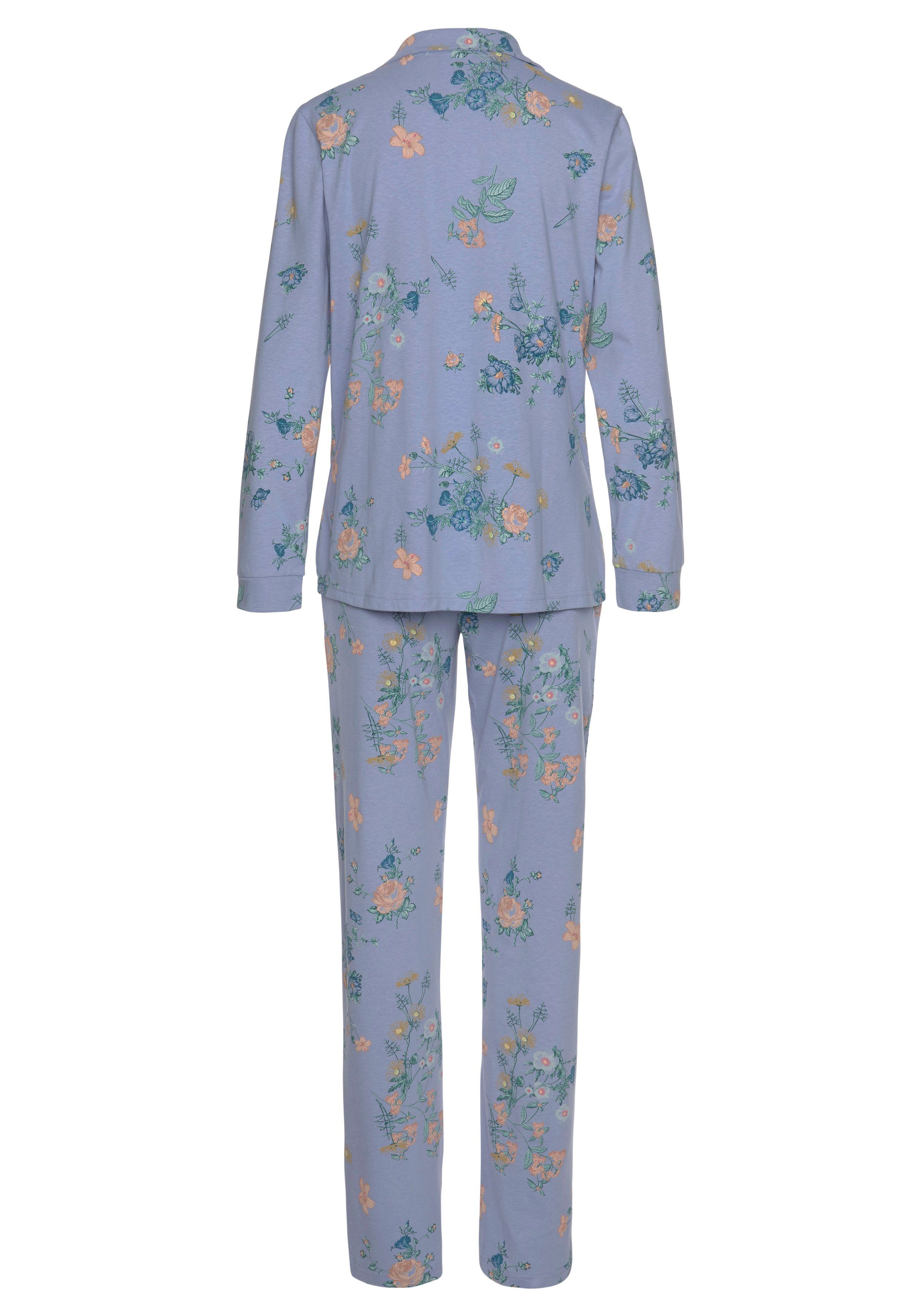 Vivance Dreams Pyjama (Set, 2 tlg) mit Blumen Print