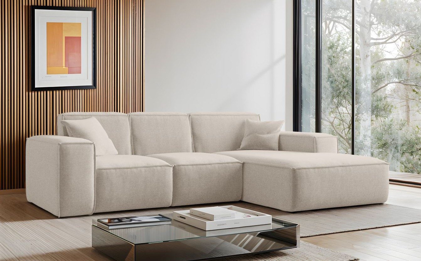 Kaiser Möbel Ecksofa Eckcouch SIENA L-Form, Stoff Poso/Salvador/Maloy/Artic günstig online kaufen