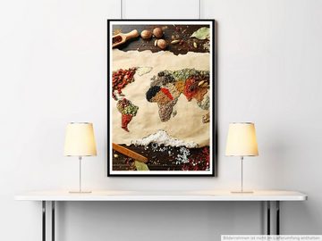 Sinus Art Poster Food-Fotografie 60x90cm Poster Buntes Gemüse aus aller Welt