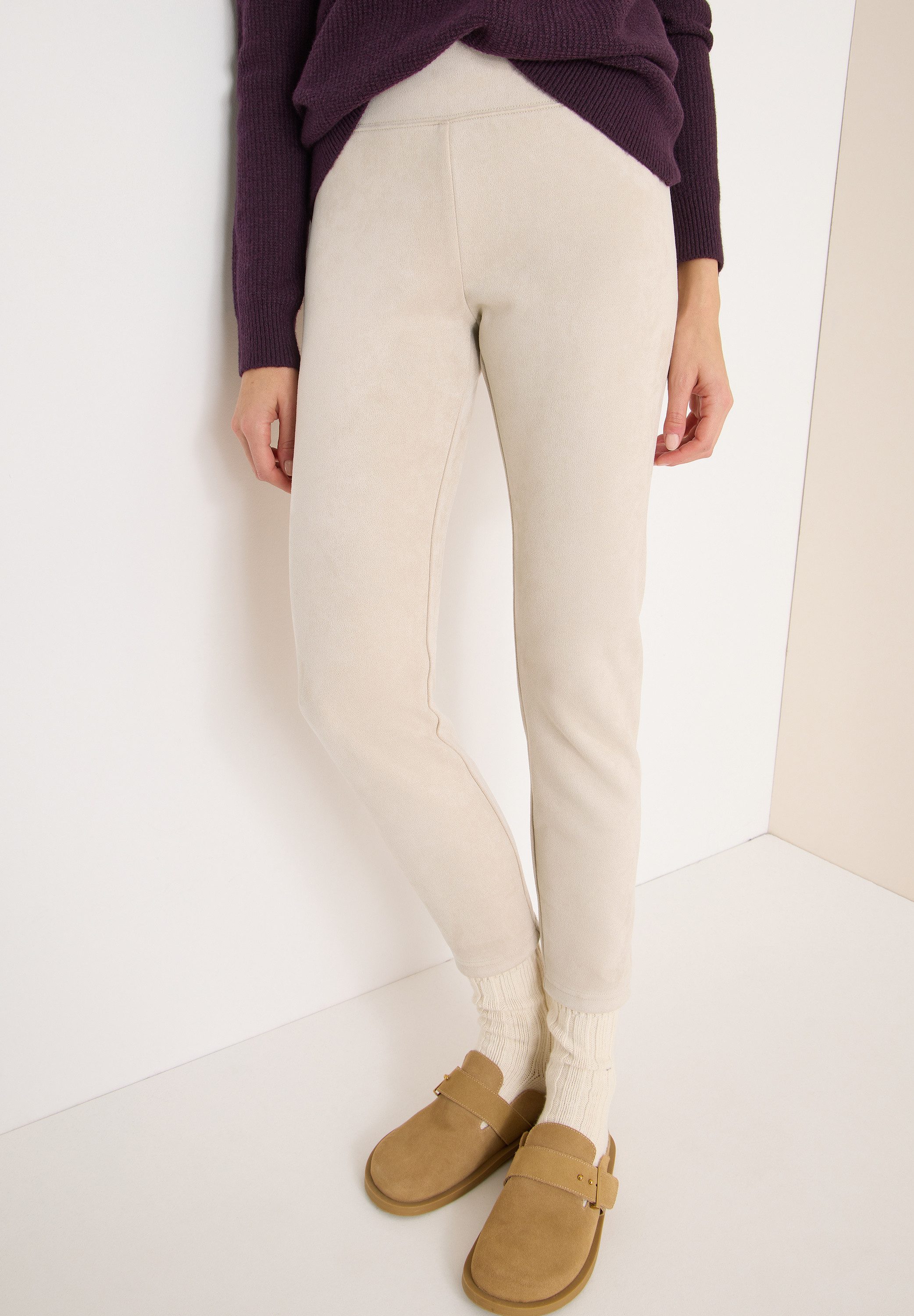 CECIL Leggings Velourleggins mit elastischem Bund günstig online kaufen