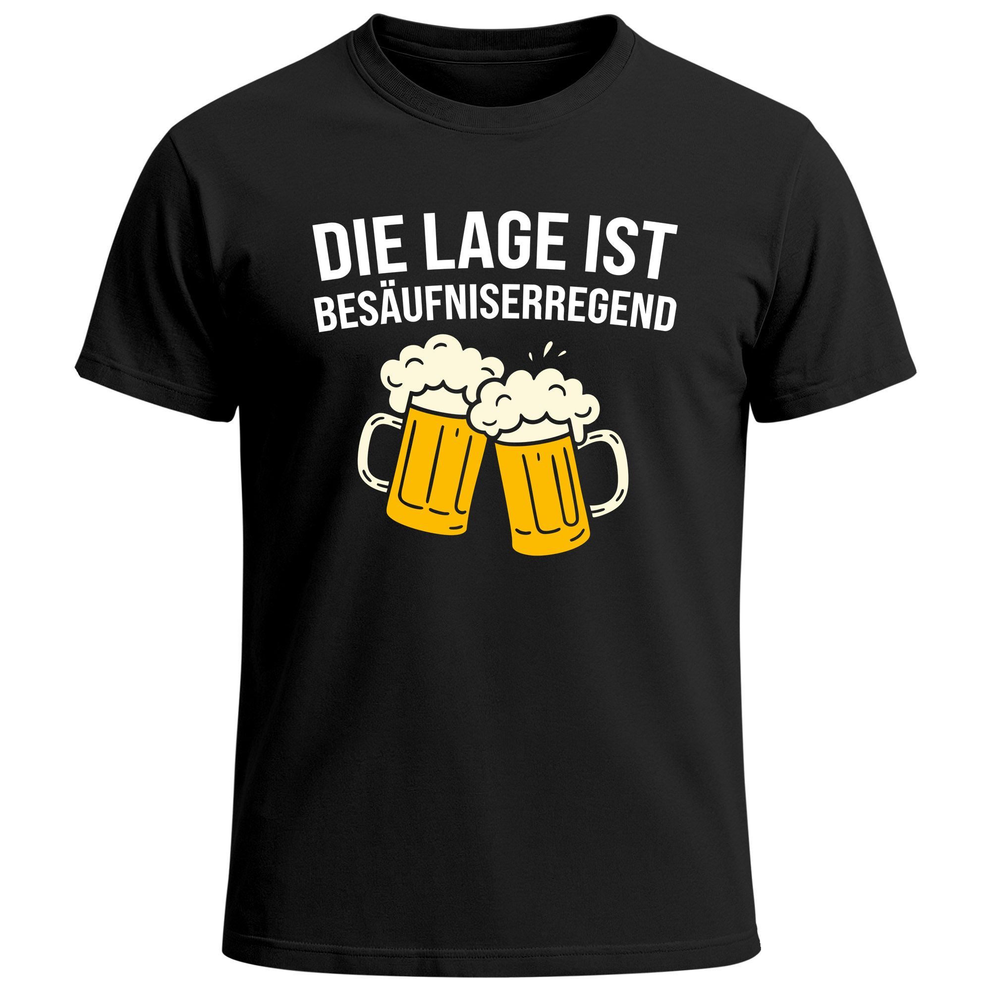 MoonWorks Print-Shirt Herren T-Shirt für das Oktoberfest Die Lage ist besäu günstig online kaufen
