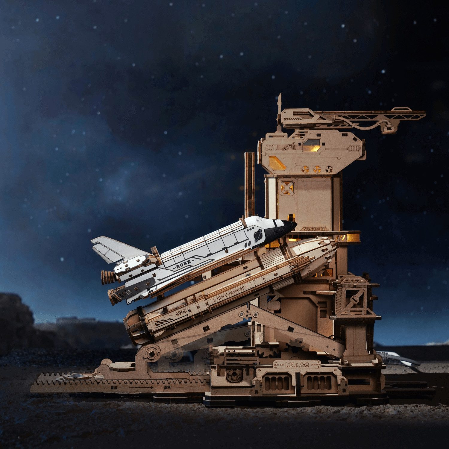 Robotime 3D-Puzzle Robotime Space Shuttle Raketenstart 3D Puzzle, 446 Puzzleteile