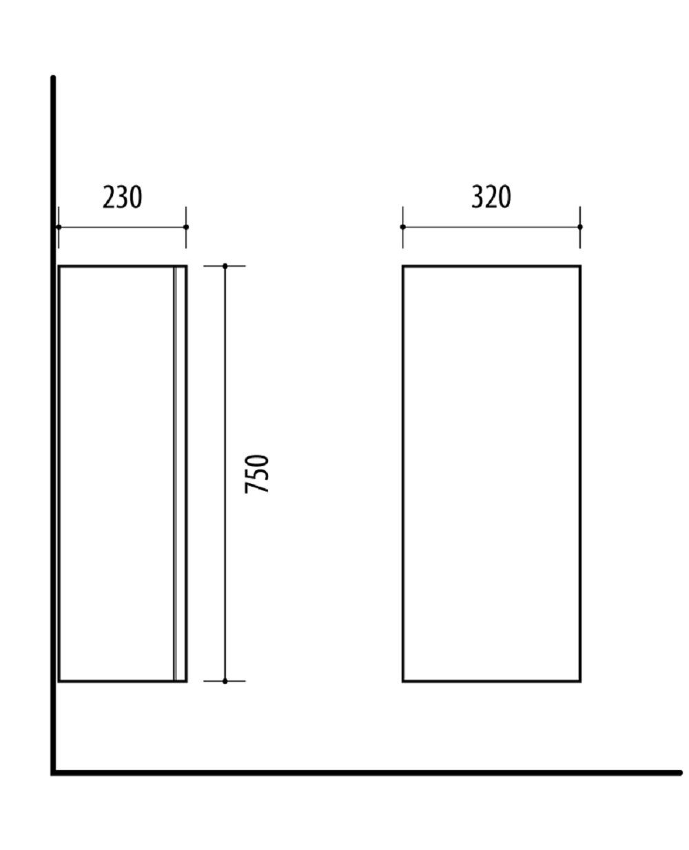 Planetmöbel Anthrazit 32cm Midischrank Midischrank