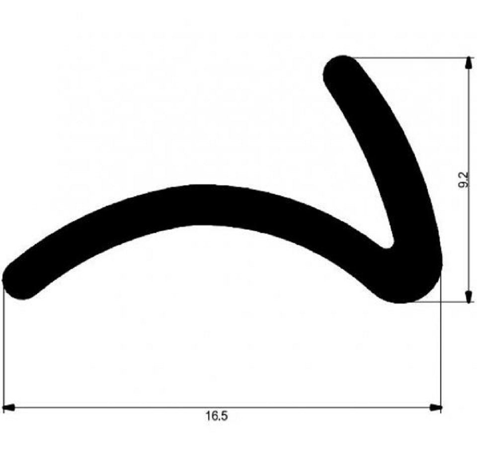 Einfach Dichtungen Profildichtungsband Dachfensterdichtung I 5m I Farbe Schwarz ► Langlebig und wartungsfrei