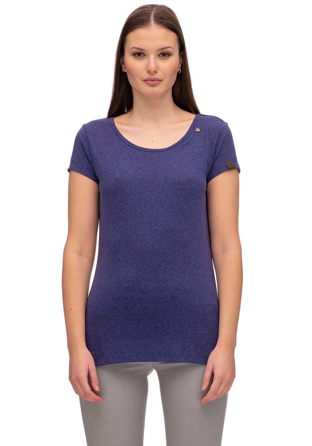 MINTT Melange Rundhalsshirt Ragwear Optik Shirt in T-Shirt night blue