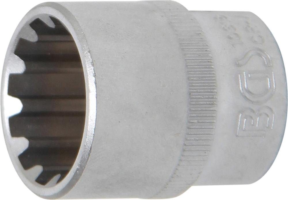 BGS technic Steckschlüssel Steckschlüssel-Einsatz Gear Lock, Antrieb Innenvierkant 10 mm (3/8), SW 18 mm