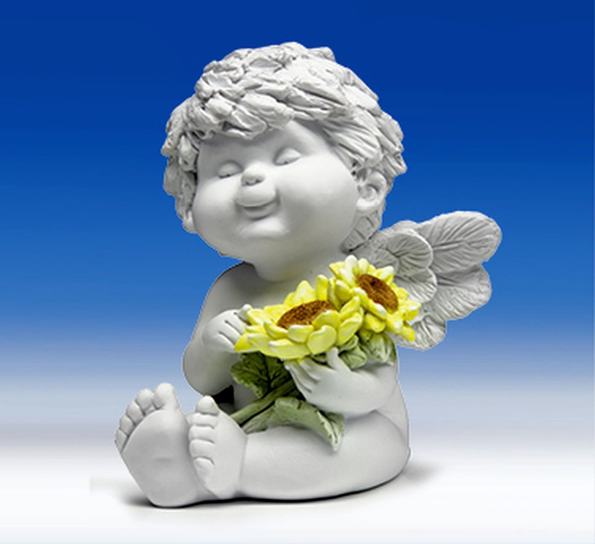 Small-Preis Engelfigur Engel Igor mit Sonnenblumen Gr. L 488