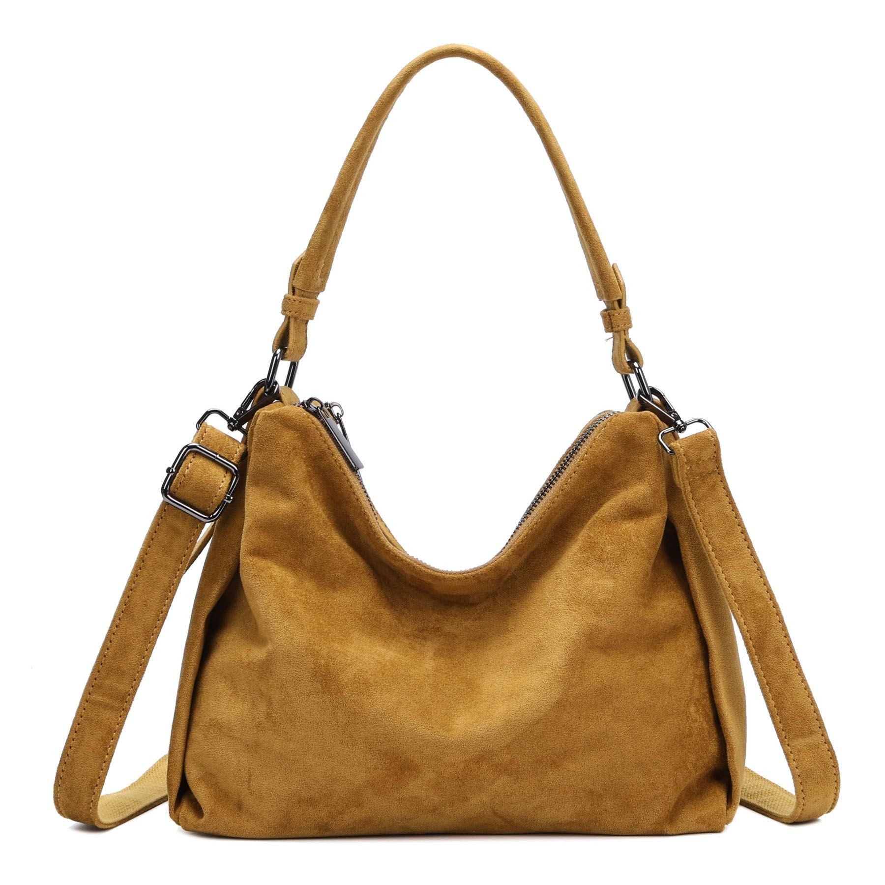 ITALYSHOP24 Schultertasche DAMEN TASCHE SHOPPER Umhängetasche Crossover Hobo Bag Leder Optik (Spar-Set: Tasche mit 2 Gürtel. Zusatz Stoffgurt/Umhängeband, mit Schultergurt), Henkeltasche Reisetasche Crossbag für Büro Freizeit Urlaub BodyBag
