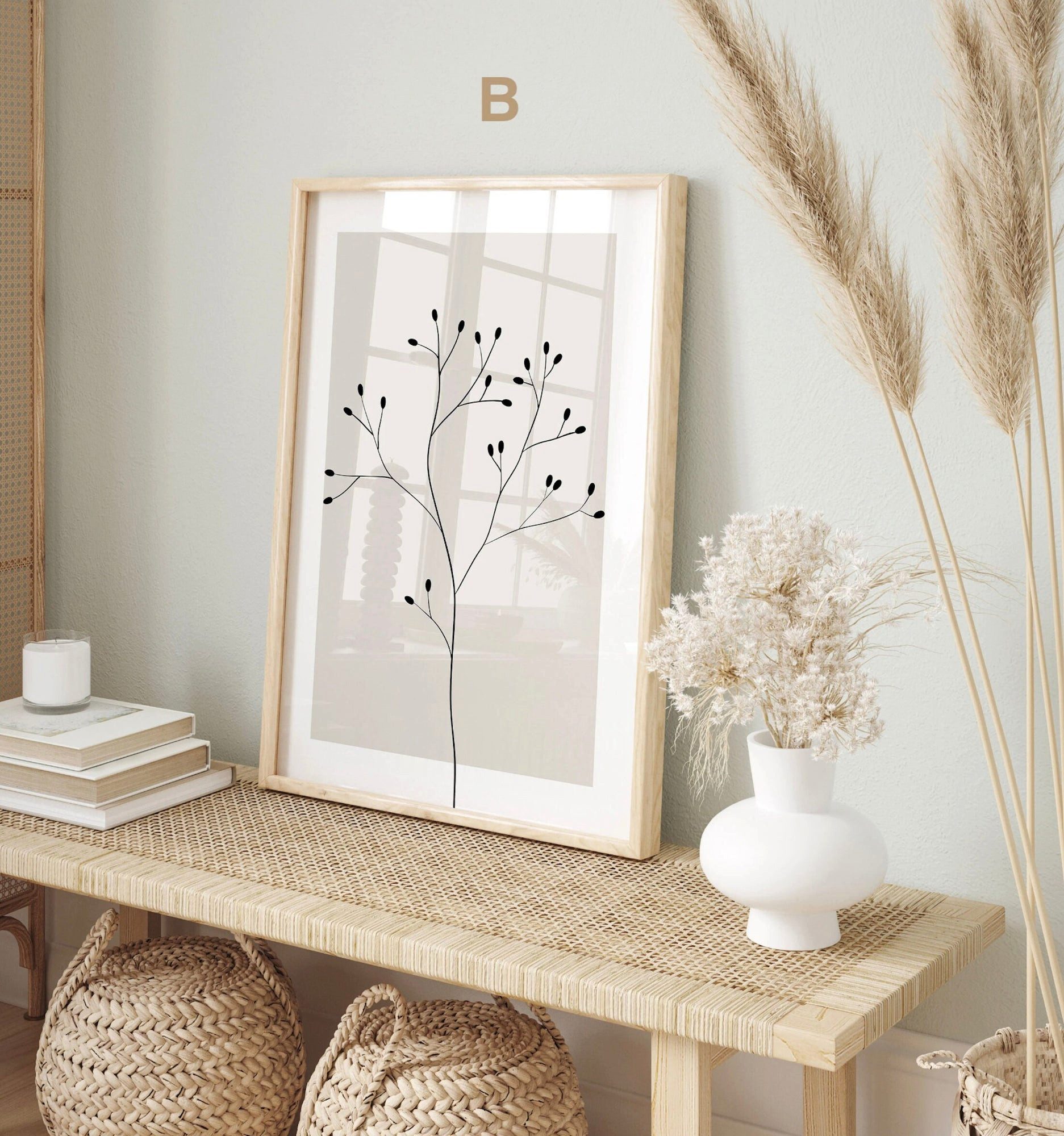 JUSTGOODMOOD Poster Premium ® Blumen Minimalistisch günstig online kaufen