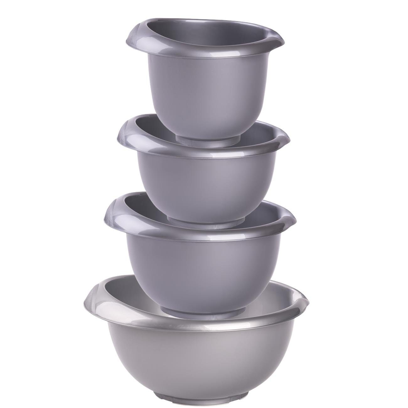 Engelland Rührschüssel Backschüssel-Set, Kunststoff, (Vorteils-Set, 4-tlg), spülmaschinengeeignet, mikrowellengeeignet, Ausgusslippe