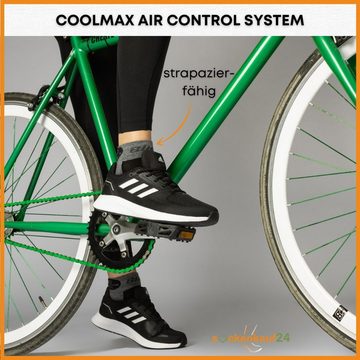 sockenkauf24 Funktionssocken Coolmax LED Fahrrad-Socken für Herren & Damen (3-Paar) Reflektor Radsport Socken 50303P WP