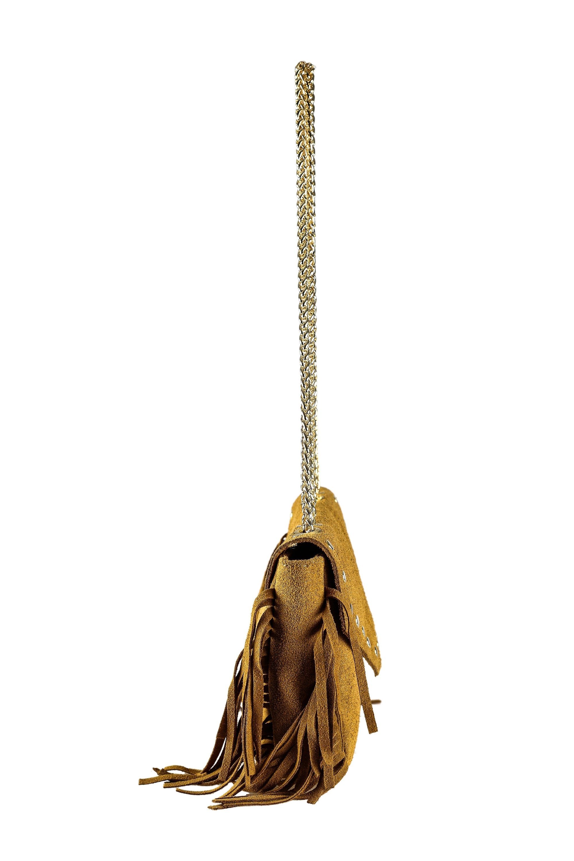COLLEZIONE ALESSANDRO Umhängetasche Mini-Jesse, aus Wildleder mit Fransen – Bild 4 von 5