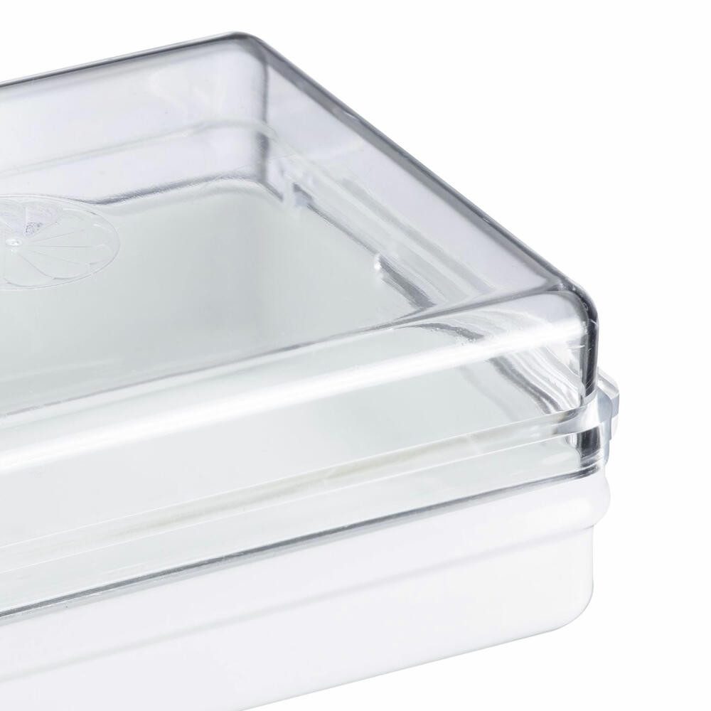 WESTMARK Butterdose 2 Stk., Kunststoff, Traditionell, Weiß/Transparent, Kühlschrank-Butter, PS