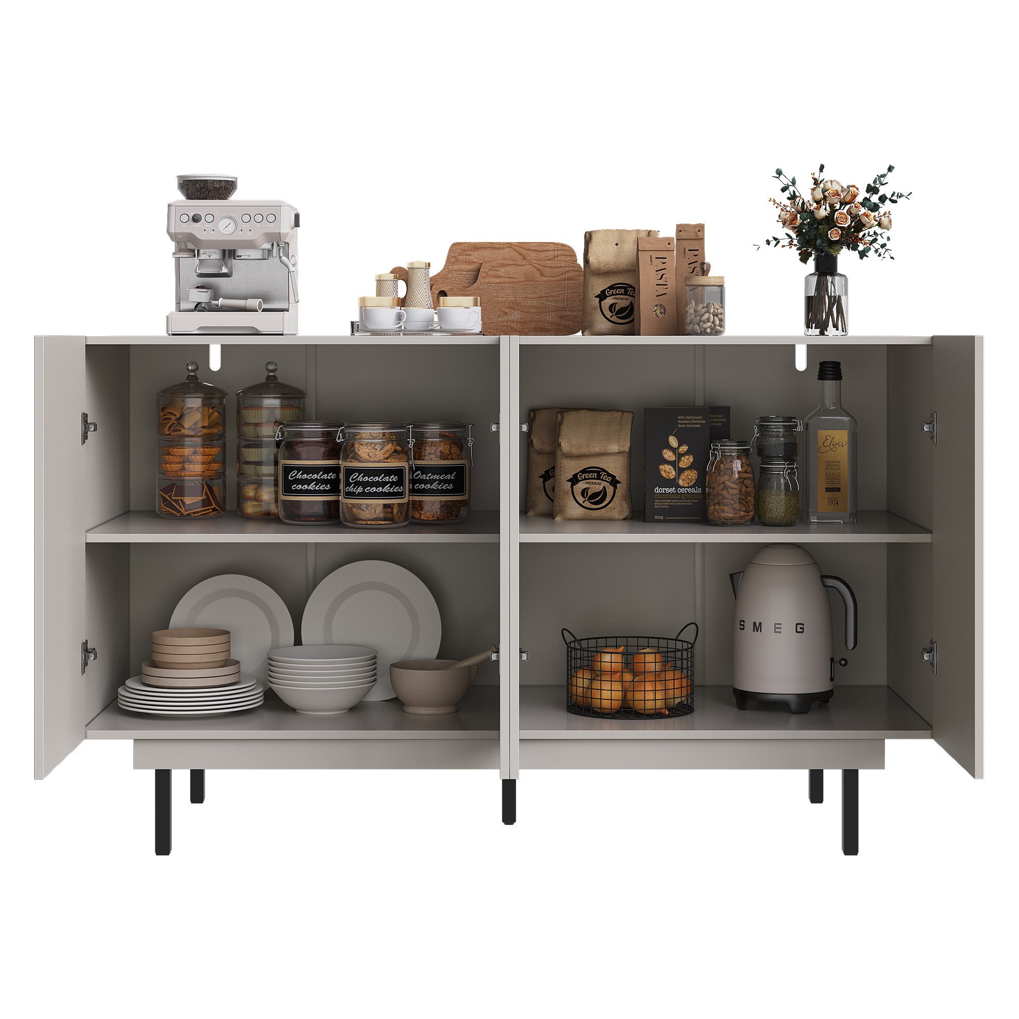 MODFU Sideboard Küchenbuffet, mit verstellbaren Fächern günstig online kaufen