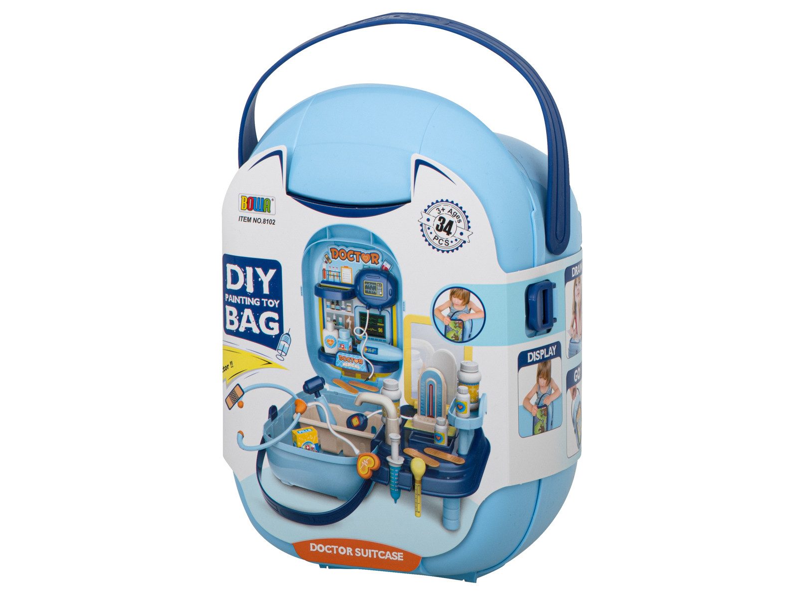 Ikonka Spielzeug-Arztkoffer Kinderarztkoffer 35 teilig Arzt Set mit Tisch Spielkoffer Set, (Kinderarztkoffer 35 teilig Arzt Set mit Tisch Spielkoffer Set, 35-tlg., Kinderarztkoffer 35 teilig mit Tisch Zubehör Spielkoffer Set), 35 teilig Arztkoffer Tisch Spielset Koffer Zubehör Kinder Set