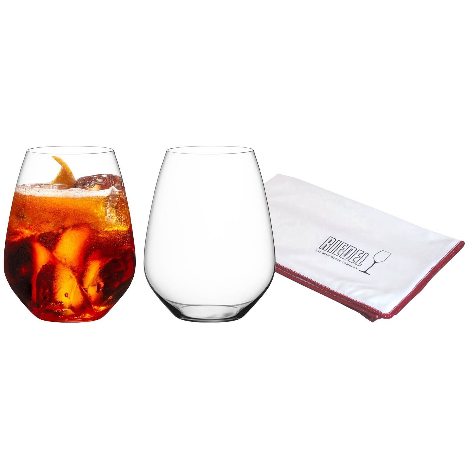Glas Veloce Universalbecher + Poliertuch 550 ml 2er Set