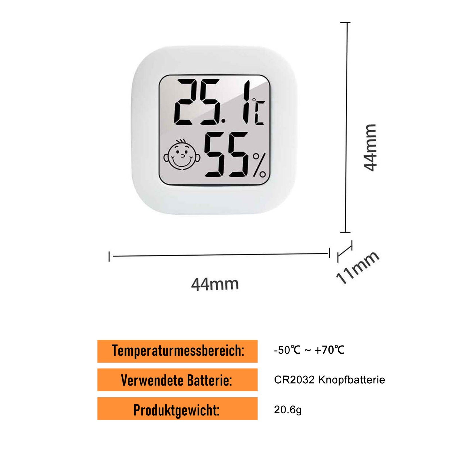 CALIYO Raumthermometer 3-Tlg Thermometer Hygrometer Hygro Indicator, Geräte Temeo können 3-tlg., aufgehangen