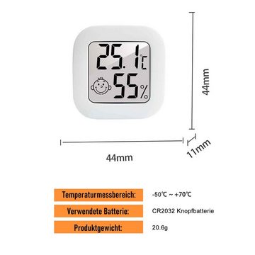 CALIYO Raumthermometer 3-Tlg Thermometer Hygrometer Temeo Hygro Indicator, 3-tlg., Geräte können aufgehangen